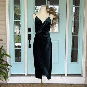Betsy Johnson Emerald Green Velvet Dress Size 4